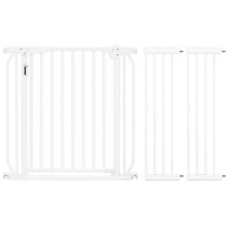 Baby Safe - Metal Safety LED Gate w/t 20cm x 2 Extension - White For 6Months+, Unisex, BS - CM - LMG20WH2
