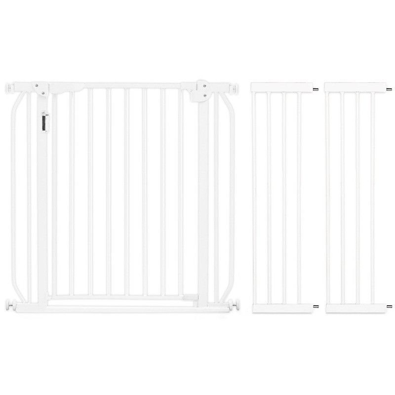 Baby Safe - Metal Safety LED Gate w/t 20cm x 2 Extension - White For 6Months+, Unisex, BS - CM - LMG20WH2