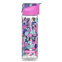 Eazy Kids Lunch Box Set and Tritan Water Bottle w/ 2in1 drinking, Flip lid and Sipper, Unicorn - Pink, 650ml