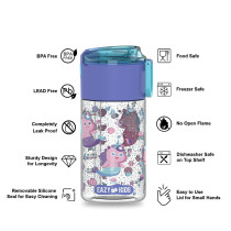 Eazy Kids Lunch Box Set and Tritan Water Bottle w/ Snack Box, Mermaid - Purple, 450ml