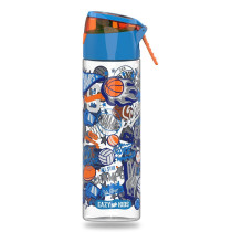 Eazy Kids Lunch Box Set and Tritan Water Bottle w/ Spray, Soccer - Blue, 750ml