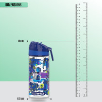 Eazy Kids Lunch Box Set and Tritan Water Bottle w/ Carry handle, Astronauts - Blue, 420ml