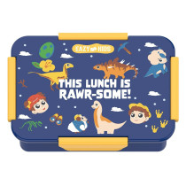 Eazy Kids Lunch Box Set, T-Rex- Blue