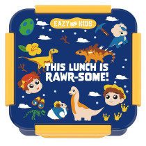Eazy Kids Lunch Box Set, T-Rex- Blue