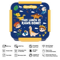 Eazy Kids Lunch Box Set, T-Rex- Blue