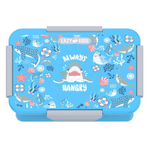 Eazy Kids Lunch Box Set, Shark - Blue