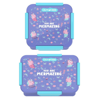 Eazy Kids Lunch Box Set, Mermaid - Purple