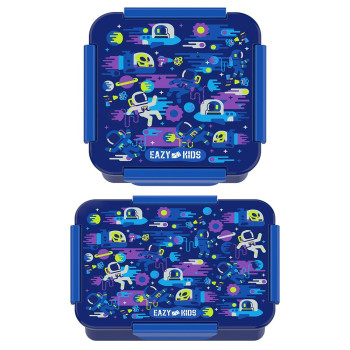 Eazy Kids Lunch Box Set, Astronauts - Blue