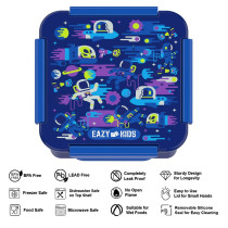 Eazy Kids Lunch Box Set, Astronauts - Blue