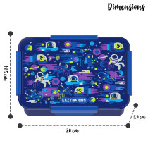 Eazy Kids Lunch Box Set, Astronauts - Blue