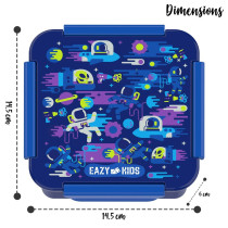 Eazy Kids Lunch Box Set, Astronauts - Blue