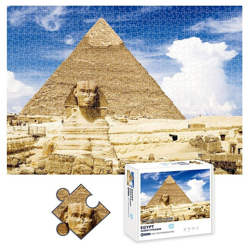 Little Story Jigsaw Puzzle Educational & Fun Game (The Great Pyramid of Giza, Egypt)-1000 pcs For 6Years+, Unisex (LS_PZ_PYR)