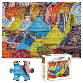 Little Story Jigsaw Puzzle Educational & Fun Game (Moroccan Art & Culture) - 500 pcs For 6Years+, Unisex (LS_PZ_MOR)