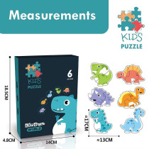 Little Story 6-in-1 Matching Puzzle Educational & Fun Game - Dinosaurs For 2Years+, Unisex (LS_PZ_MTDI)