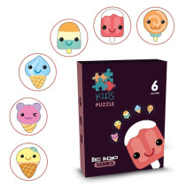 Little Story 6-in-1 Matching Puzzle Educational & Fun Game - Ice Cream For 2Years+, Unisex (LS_PZ_MTIC)