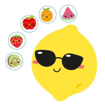 Little Story 6-in-1 Matching Puzzle Educational & Fun Game - Fruits For 2Years+, Unisex (LS_PZ_MTFU)