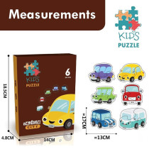 Little Story 6-in-1 Matching Puzzle Educational & Fun Game - Car For 2Years+, Unisex (LS_PZ_MTCA)