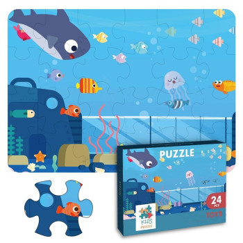 Little Story Jigsaw Puzzle Educational & Fun Game (Life Under Water)- 24 pcs For 3Years+, Unisex (LS_PZ_MTFI)