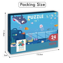 Little Story Jigsaw Puzzle Educational & Fun Game (Life Under Water)- 24 pcs For 3Years+, Unisex (LS_PZ_MTFI)