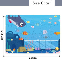 Little Story Jigsaw Puzzle Educational & Fun Game (Life Under Water)- 24 pcs For 3Years+, Unisex (LS_PZ_MTFI)
