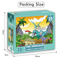Little Story Jumbo Floor Jigsaw Puzzle Educational & Fun Game (Dinosaurs World)- 35 pcs For 3Years+, Unisex (LS_PZ_ZSDI)