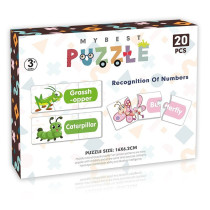 Little Story 20-in-1 Matching Puzzle Educational & Fun Game - Insects For 2Years+, Unisex (LS_PZ_MTAN)