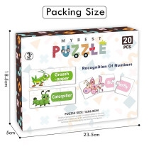 Little Story 20-in-1 Matching Puzzle Educational & Fun Game - Insects For 2Years+, Unisex (LS_PZ_MTAN)