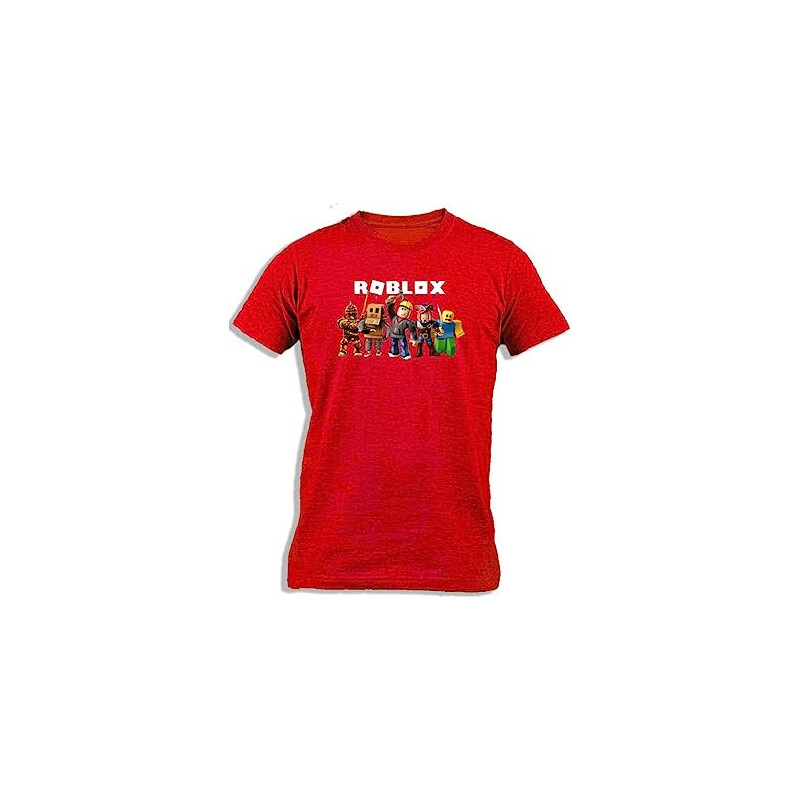 Generic Roblox Cartoon For Kids Printed T-shirt Red