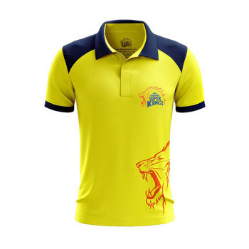 CSK Fan Polo Tshirt Yellow