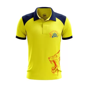 CSK Fan Polo Tshirt Yellow