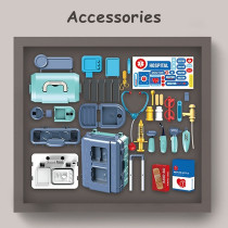 Little Story Role Play Doctor/Hospital Toy Set Luggage Case (38 Pcs) Inbuilt Light & Sound - Blue, 3-In-1 Mode For 3Years+, Unisex (LS_RPLC_HPBU)