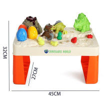 Little Story Role Play Dinosaur World Toy Set (17 Pcs) With Inbuilt Light & Sound Volcano & Dough- White, 2-In-1 Mode For 3Years+, Unisex (LS_RPDT_DIWH)