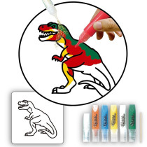 Little Story DIY Kids Art & Craft 3D Painting Set - Dinosaur For 3Years+, Unisex (LS_DIYPP_WP)