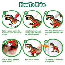 Little Story DIY Kids Art & Craft 3D Painting Set - Dinosaur For 3Years+, Unisex (LS_DIYPP_WP)