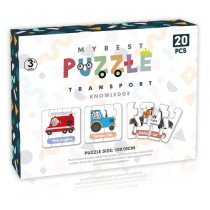 Little Story 20-in-1 Matching Puzzle Educational & Fun Game - Transport For 2Years+, Unisex (LS_PZ_MTTR)