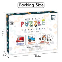 Little Story 20-in-1 Matching Puzzle Educational & Fun Game - Transport For 2Years+, Unisex (LS_PZ_MTTR)