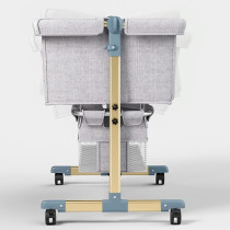 Teknum Sunshine Bedside Crib - Light Grey For 0-2Years, Unisex (TK_BSCG_LGY)