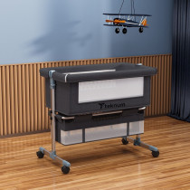 Teknum Moonlight Bedside Crib-Dark Grey For 0-2Years, Unisex (TK_BSC_DGY)
