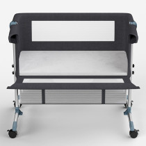 Teknum Moonlight Bedside Crib-Dark Grey For 0-2Years, Unisex (TK_BSC_DGY)