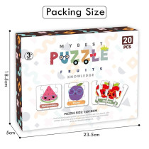 Little Story 20-in-1 Matching Puzzle Educational & Fun Game - Fruits For 2Years+, Unisex (LS_PZ_MTFR)