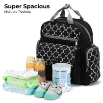 Little Story convertible Diaper Bag w/ Zipper Pouch, Stroller Hooks & Changing mat -Black For All Ages, Unisex (LS_DPCV_BK)