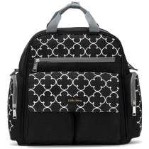 Little Story convertible Diaper Bag w/ Zipper Pouch, Stroller Hooks & Changing mat -Black For All Ages, Unisex (LS_DPCV_BK)