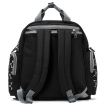 Little Story convertible Diaper Bag w/ Zipper Pouch, Stroller Hooks & Changing mat -Black For All Ages, Unisex (LS_DPCV_BK)