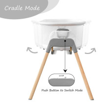 Teknum 3-IN-1 Baby Rocker Bassinet/ Infant Crib w/ Mosquito net - White For 0-6Months, Unisex (TK_3IN1RKBS_WH)