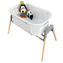 Teknum 3-IN-1 Baby Rocker Bassinet/ Infant Crib w/ Mosquito net - White For 0-6Months, Unisex (TK_3IN1RKBS_WH)