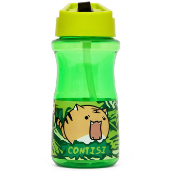 Eazy Kids Water Bottle 500ml with Straw - Green