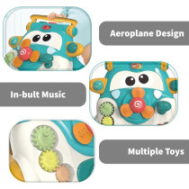 Teknum 3-IN-1 Baby Walker/ Kids Cycle/ Scooter Skates w/ Musical keyboard - Green For 4Months+, Unisex (TK_3in1WA_GR)