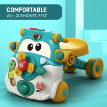 Teknum 3-IN-1 Baby Walker/ Kids Cycle/ Scooter Skates w/ Musical keyboard - Green For 4Months+, Unisex (TK_3in1WA_GR)