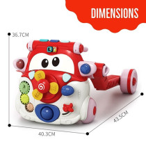 Teknum 3-IN-1 Baby Walker/ Kids Cycle/ Scooter Skates w/ Musical keyboard - Red For 4Months+, Unisex (TK_3in1WA_RD)