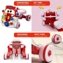 Teknum 3-IN-1 Baby Walker/ Kids Cycle/ Scooter Skates w/ Musical keyboard - Red For 4Months+, Unisex (TK_3in1WA_RD)